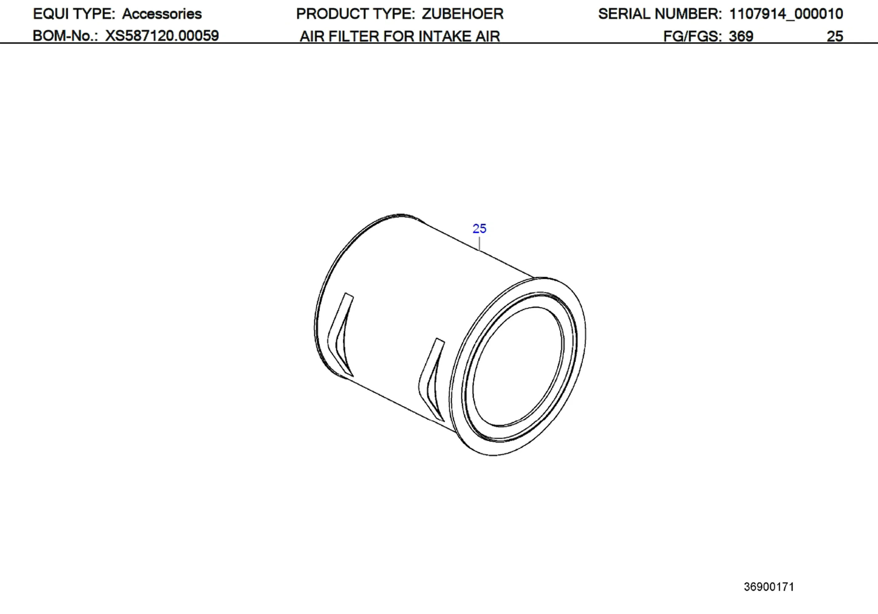 MTU 0020940204 Technical Engineering Exploded View