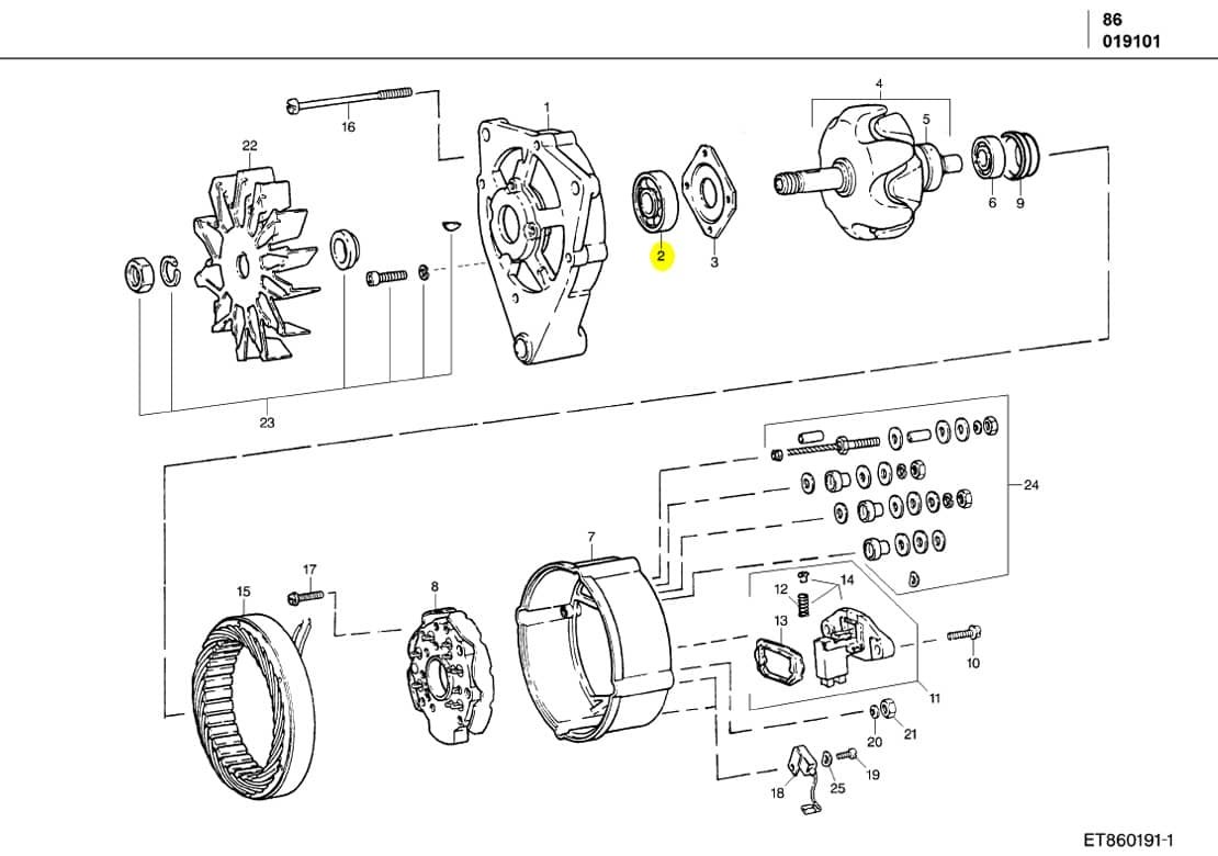 MTU 0059812225 Technical Engineering Exploded View