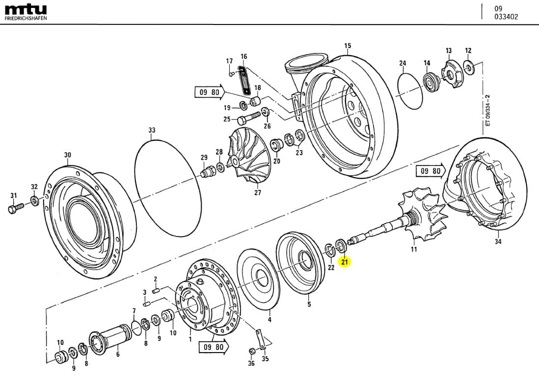MTU 5110850560 Technical Engineering Exploded View