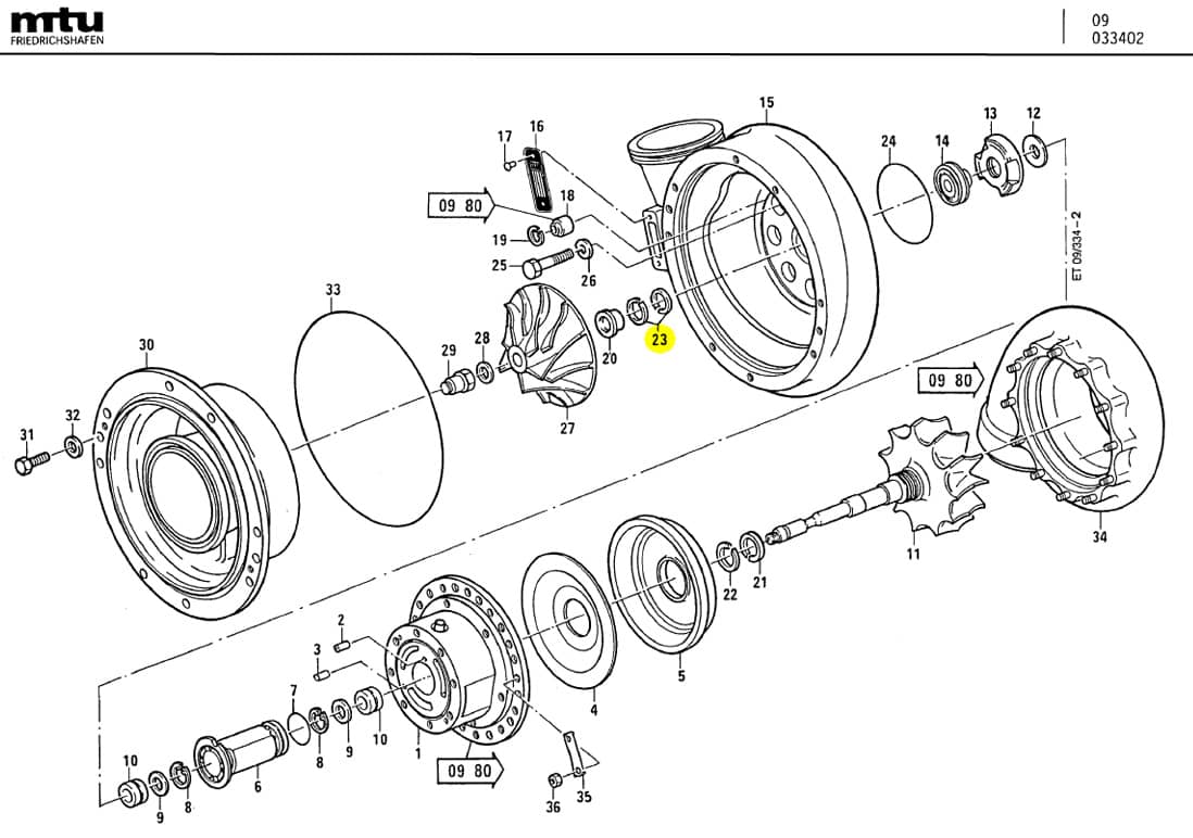 MTU 5100850060 Technical Engineering Exploded View