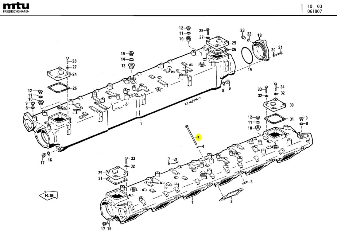 MTU 5559901501 Technical Engineering Exploded View