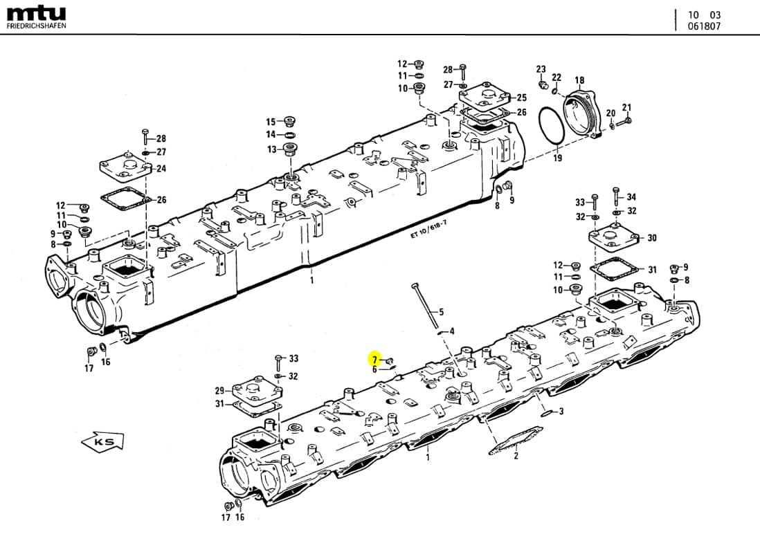 MTU 000908010002 Technical Engineering Exploded View