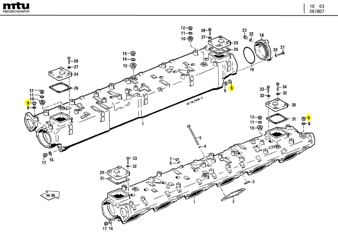 MTU 000908016001 Technical Engineering Exploded View