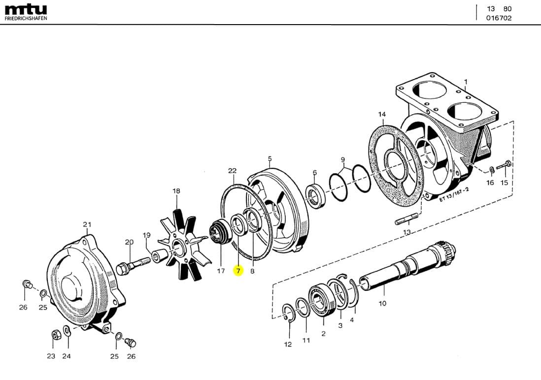 MTU 8692040010 Technical Engineering Exploded View
