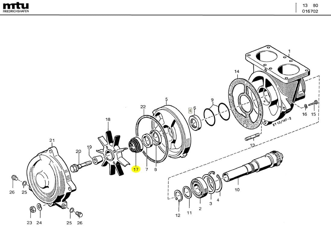 MTU 0039978648 Technical Engineering Exploded View