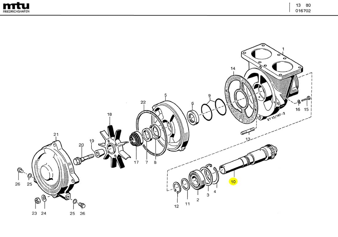 MTU 5502002002 Technical Engineering Exploded View