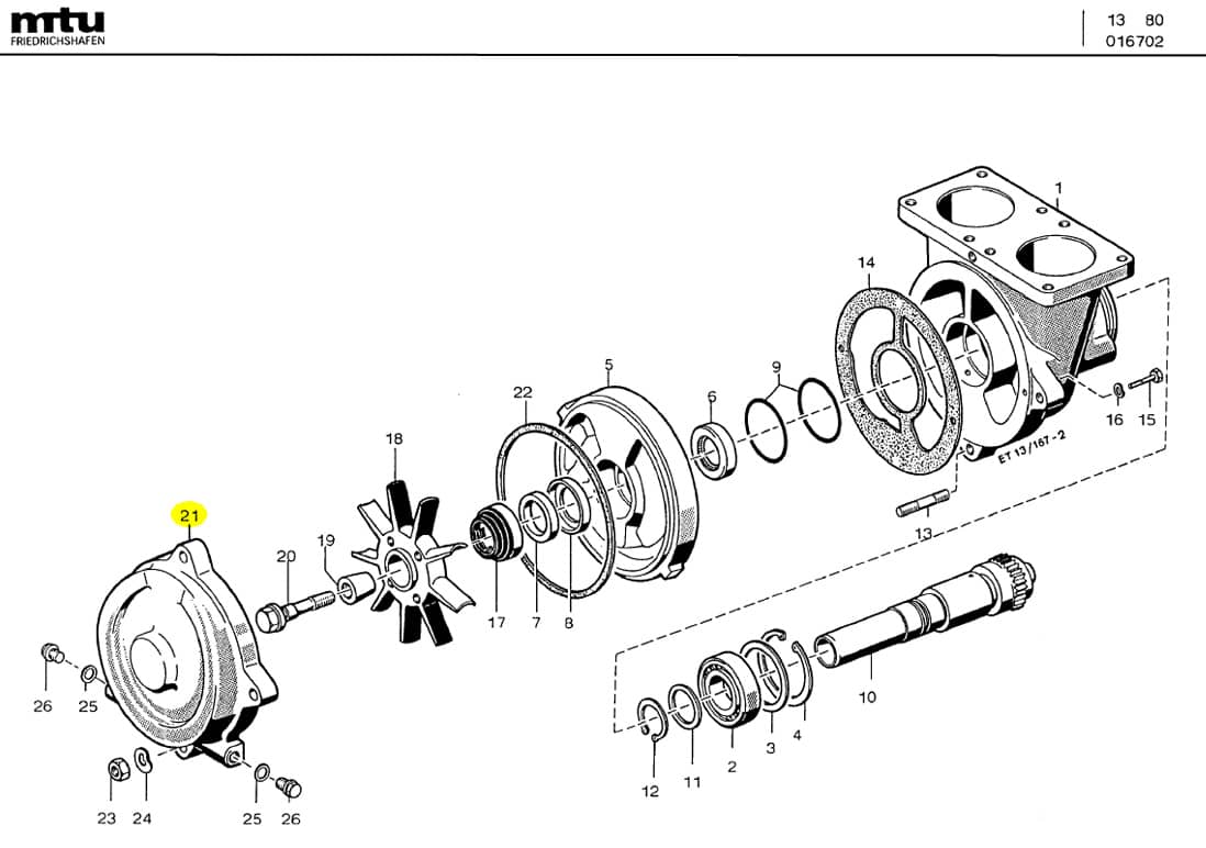 MTU 5502040403 Technical Engineering Exploded View