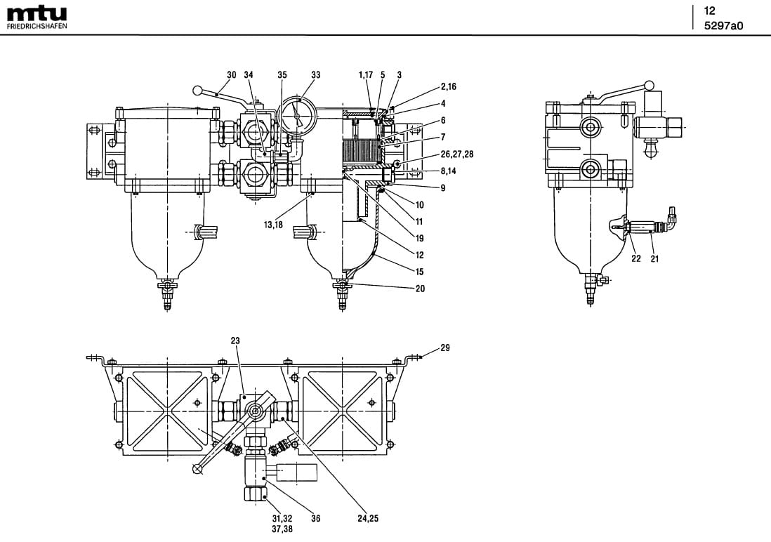 MTU 0010928801 Technical Engineering Exploded View