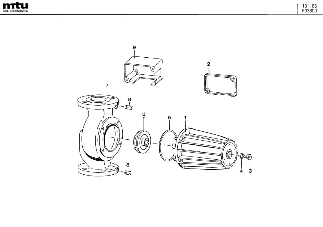 MTU 8692030530 Technical Engineering Exploded View