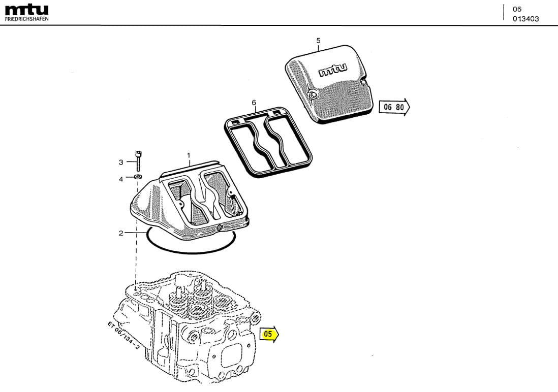 MTU 5500100330 Technical Engineering Exploded View