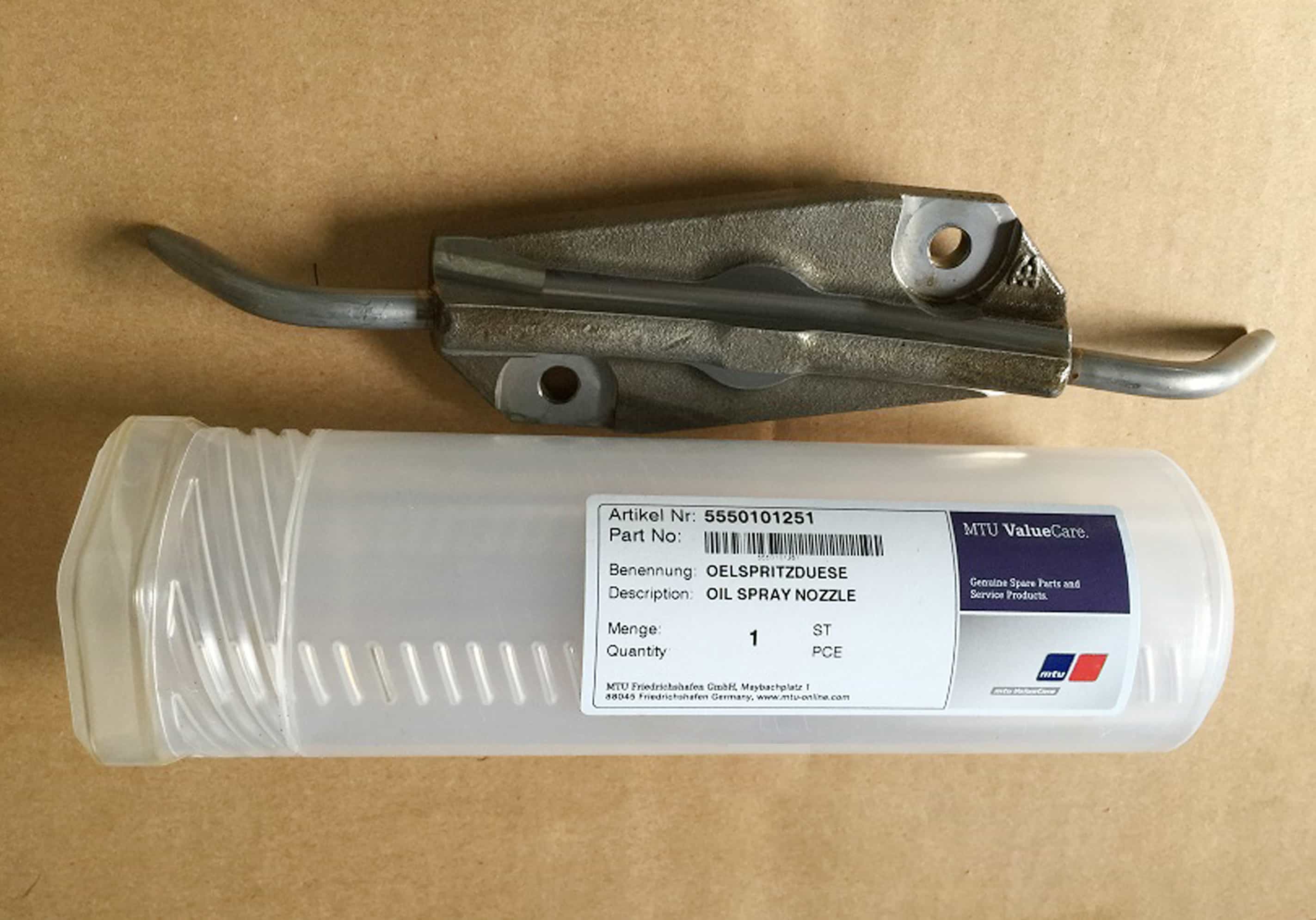 MTU 5550101251 CRANKCASE OIL SPRAY NOZZLE