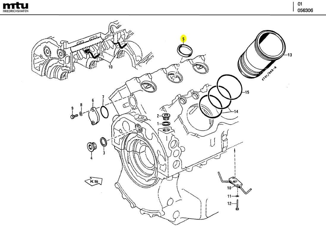 MTU 735074100000 Technical Engineering Exploded View