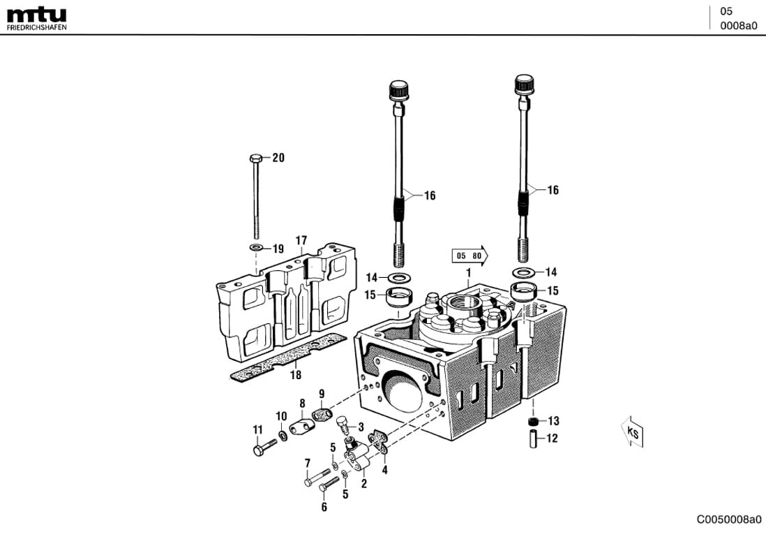 MTU 5600160071 Technical Engineering Exploded View