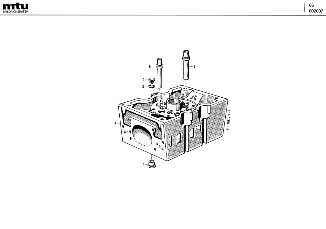 MTU 5610105420 Technical Engineering Exploded View