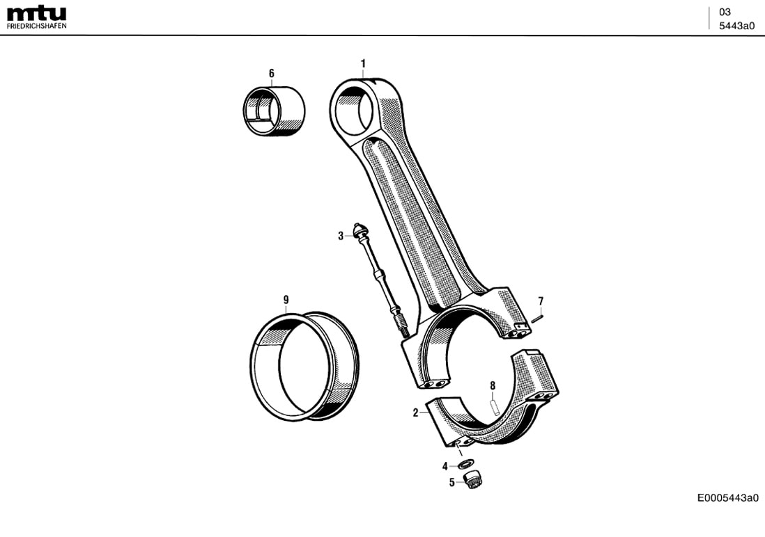 MTU 5610380850 Technical Engineering Exploded View