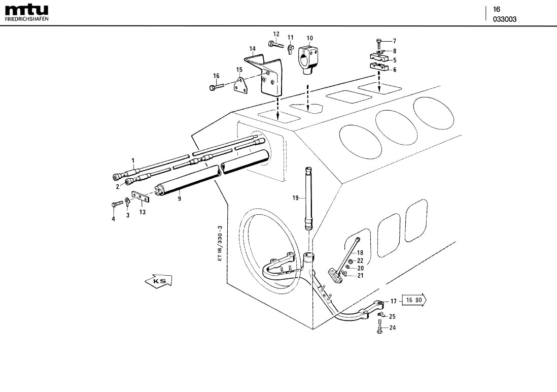 MTU 135L35037/1 Technical Engineering Exploded View