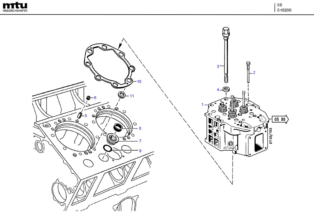 MTU 5809900819 Technical Engineering Exploded View