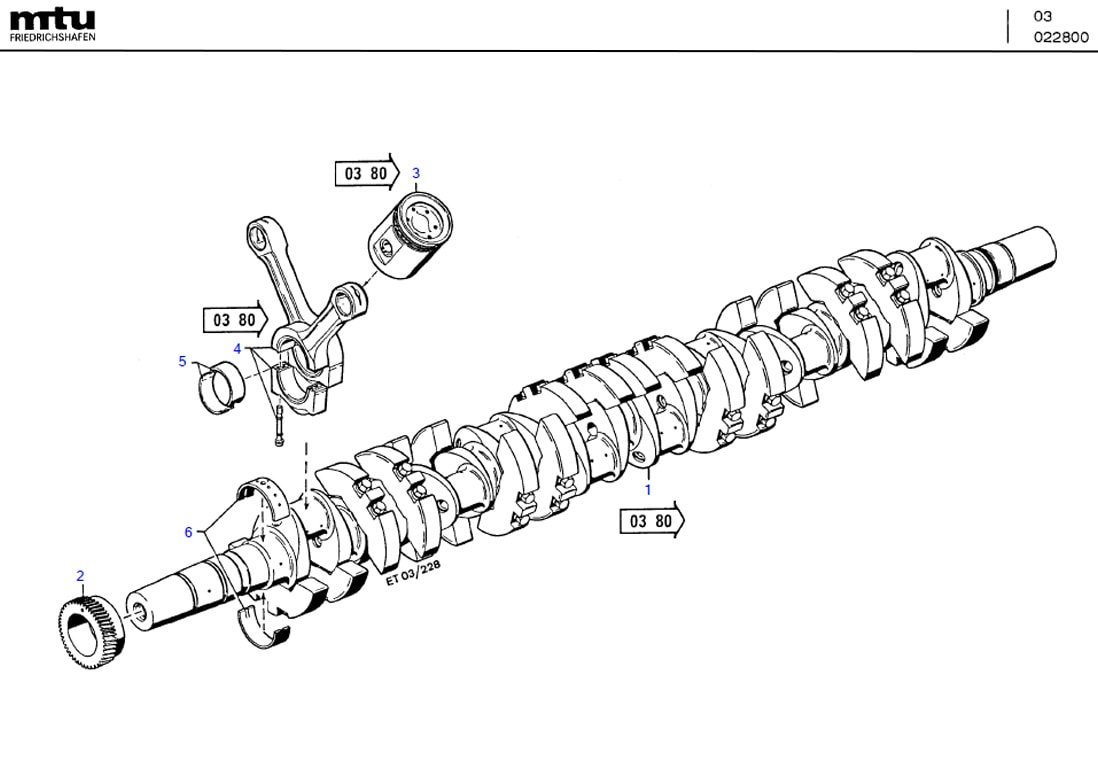 MTU 5840300020/42 Technical Engineering Exploded View