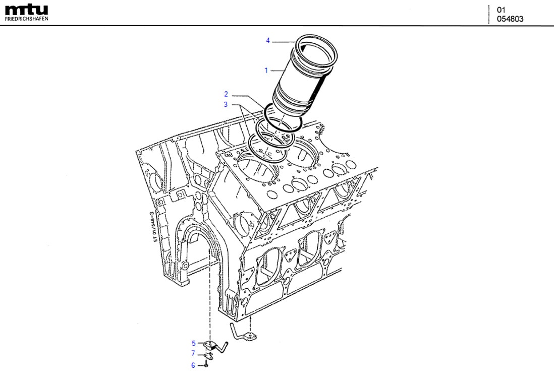 MTU 0080375619 Technical Engineering Exploded View
