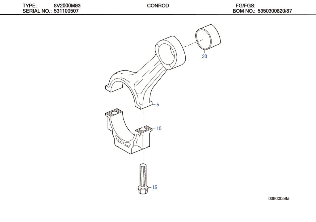 MTU 5410380250 Technical Engineering Exploded View