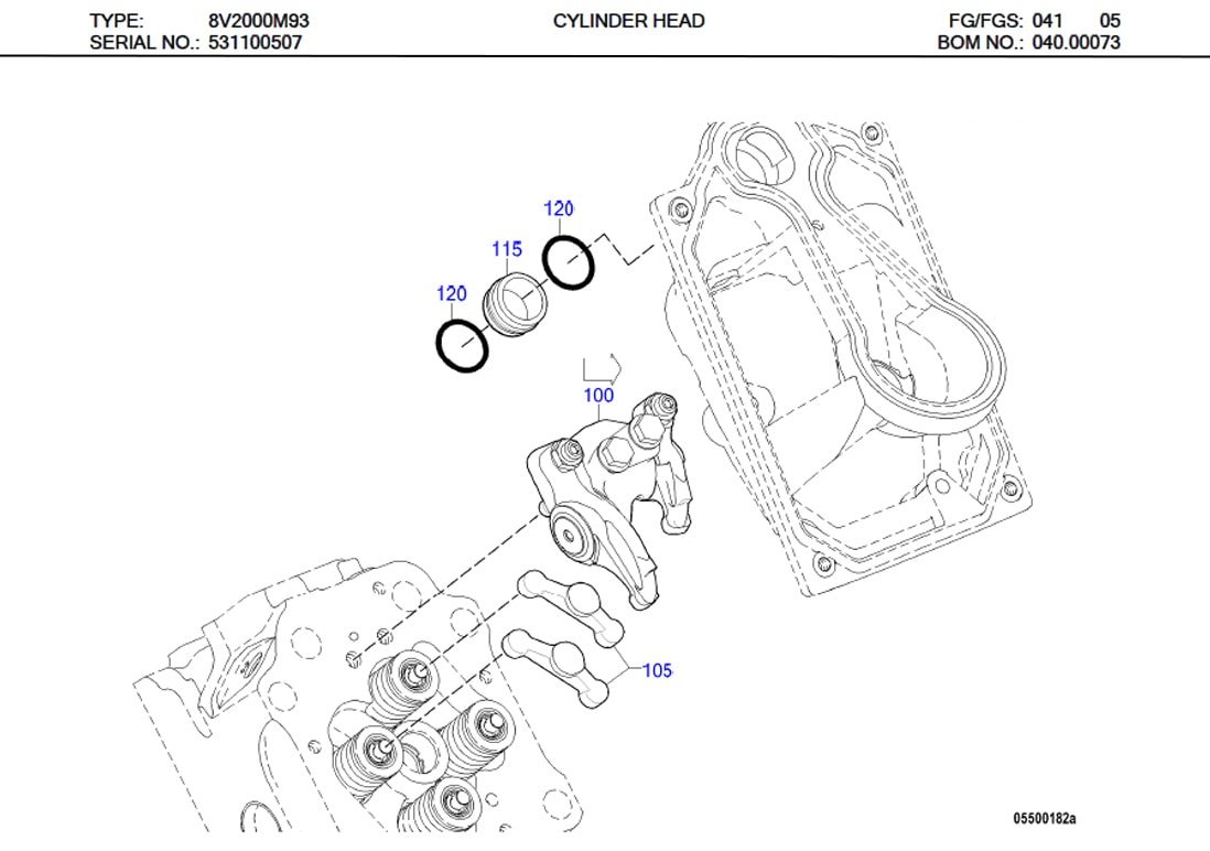 MTU 5410501336 Technical Engineering Exploded View