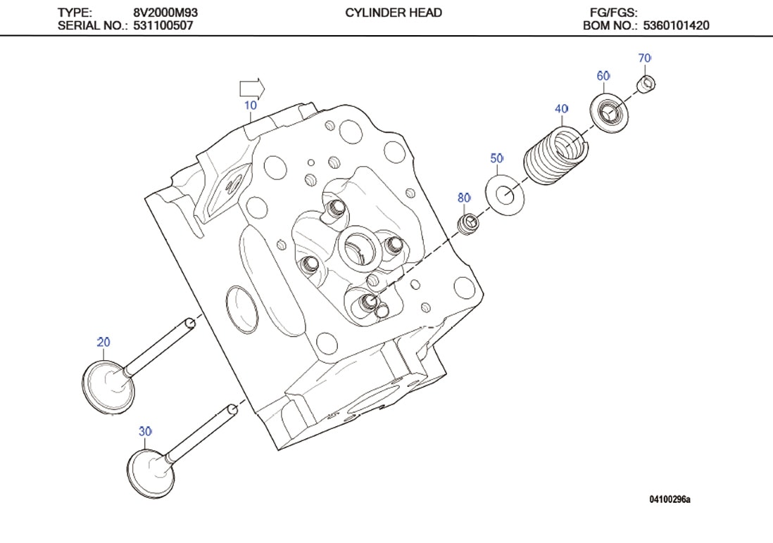 MTU 5410530226 CYLINDER HEAD VALVE COLLET