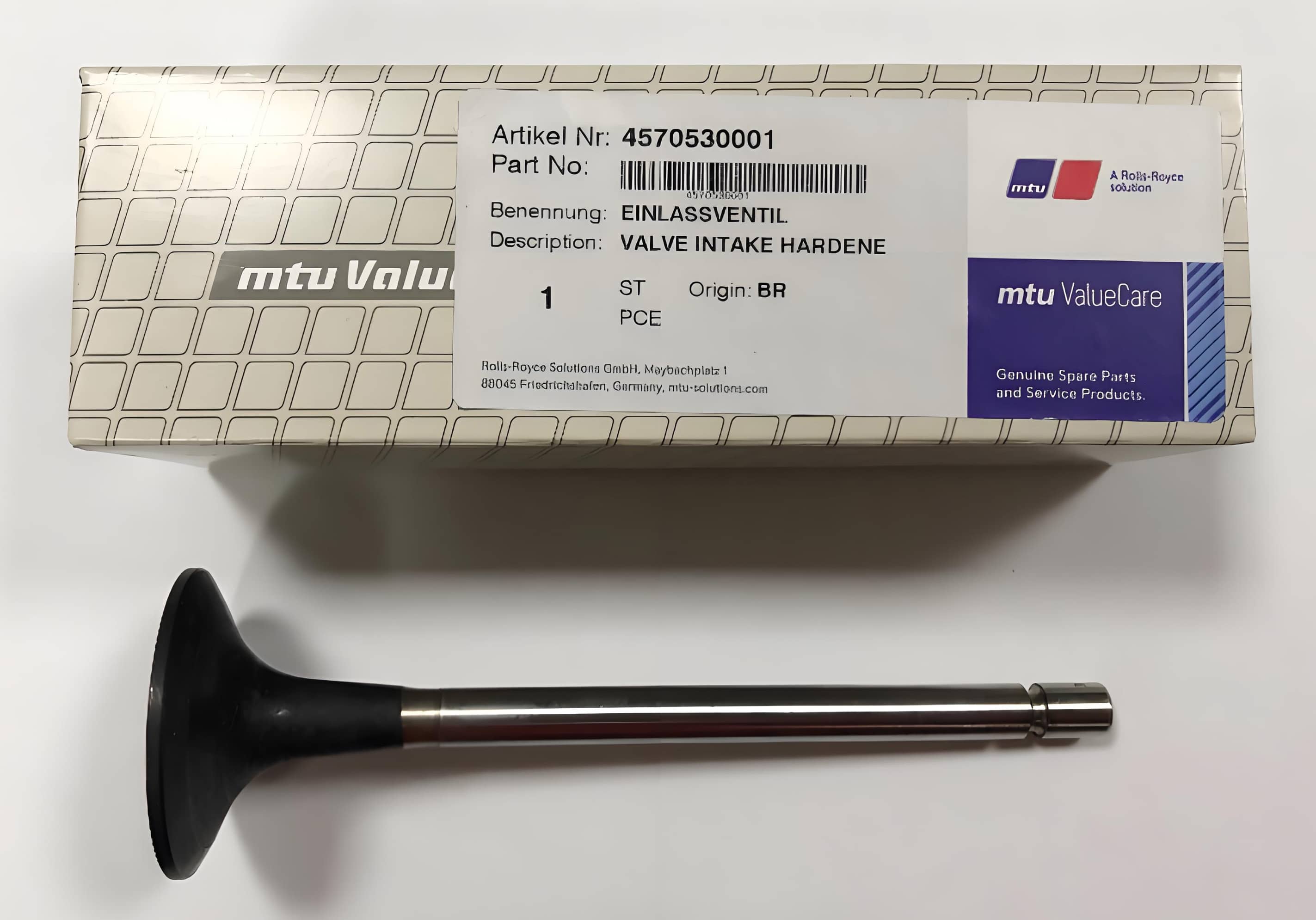 MTU 4570530001 CYLINDER HEAD INLET VALVE