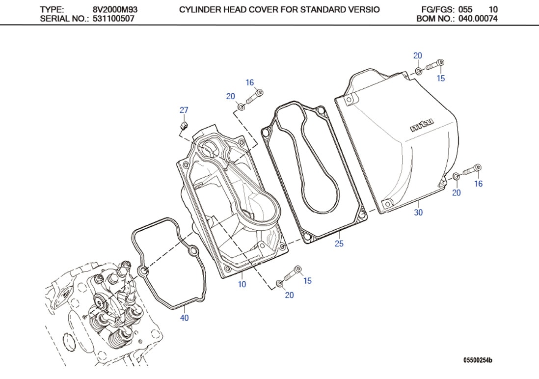 MTU 5320100130 Technical Engineering Exploded View
