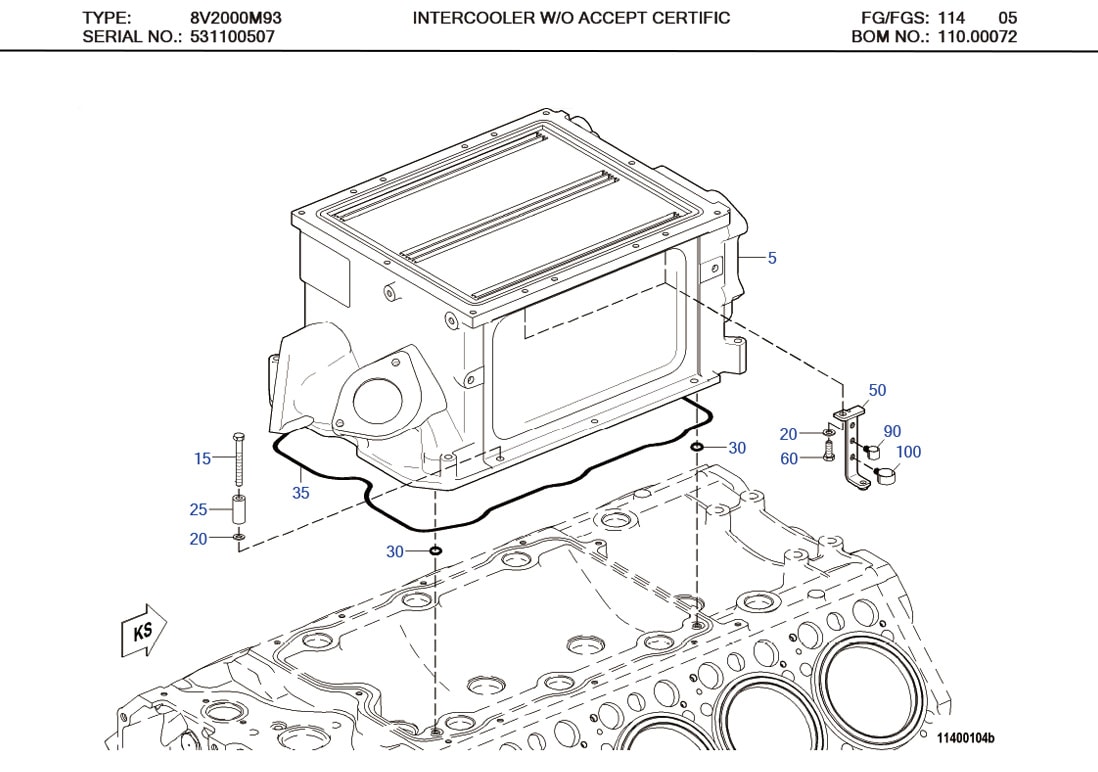MTU 700429540000 Technical Engineering Exploded View