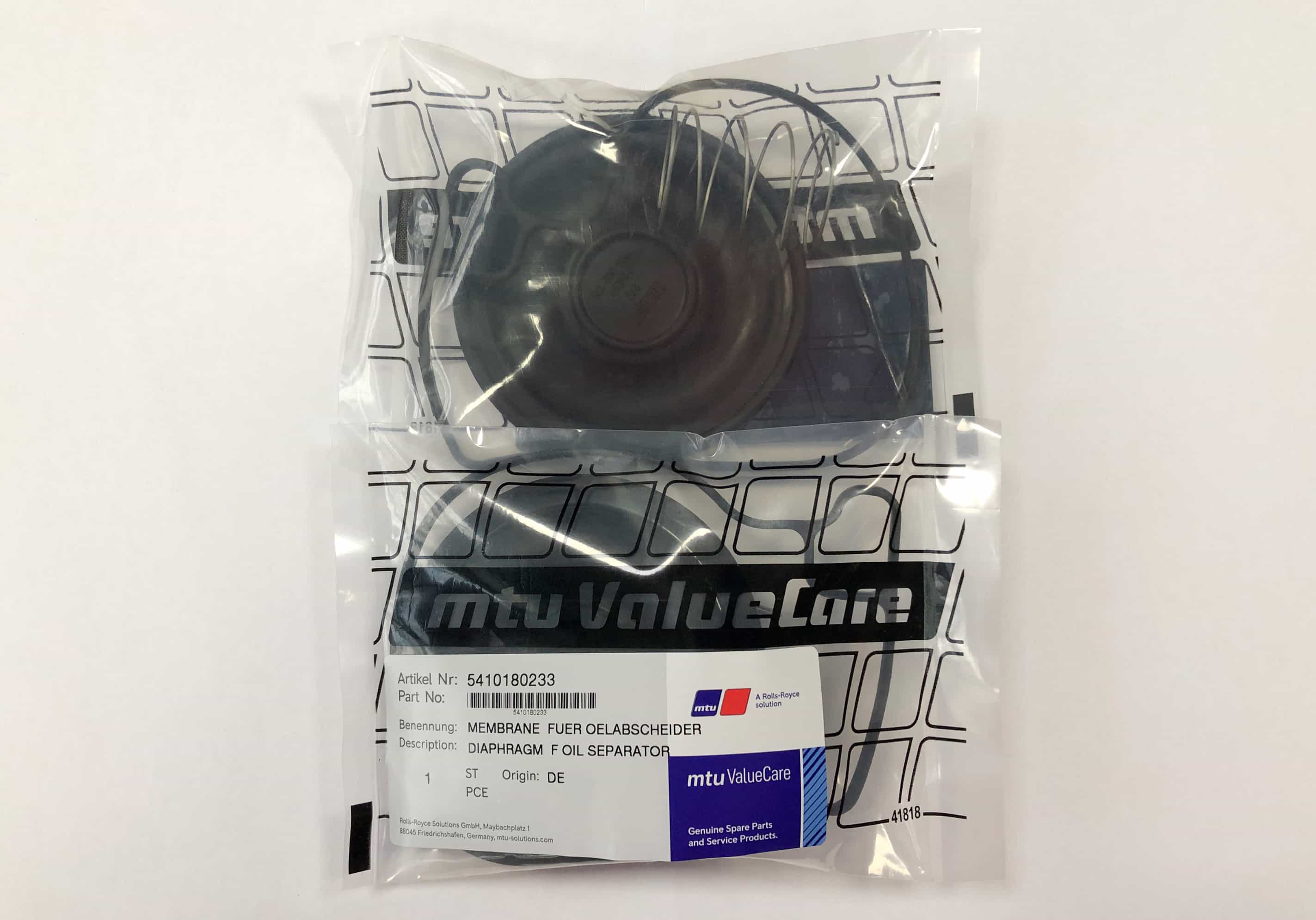 MTU 5410180233 OIL SEPARATOR DIAPHRAGM
