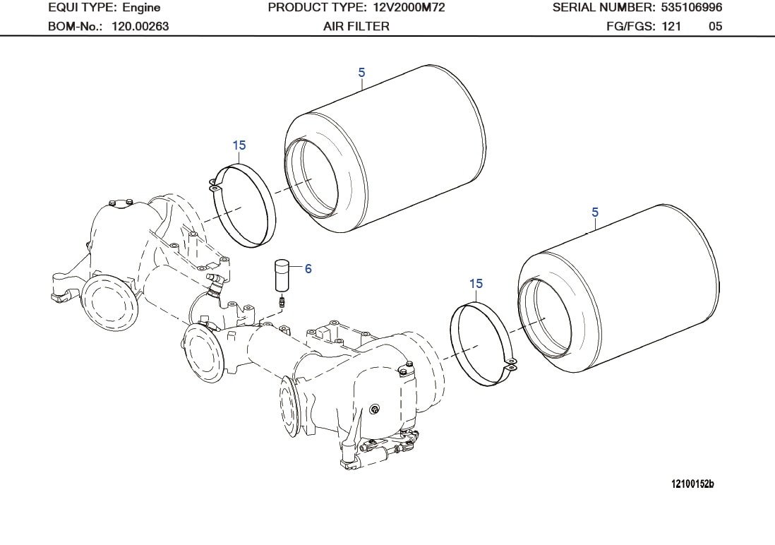 MTU 5360900001 Technical Engineering Exploded View