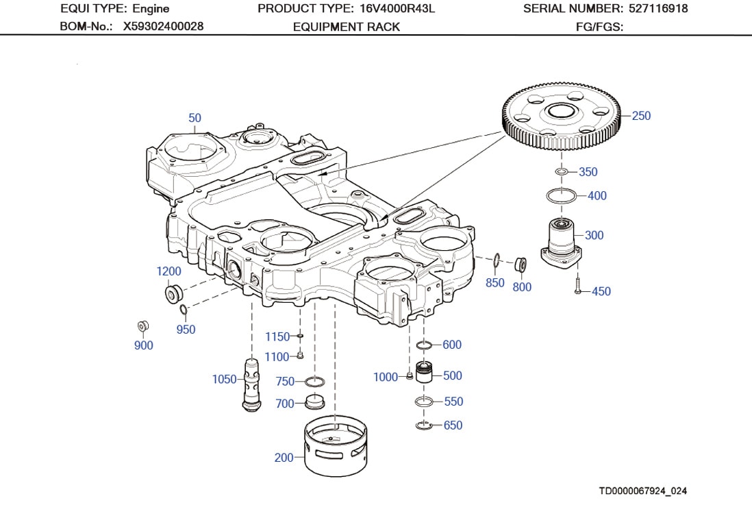 MTU 5240332630 Technical Engineering Exploded View