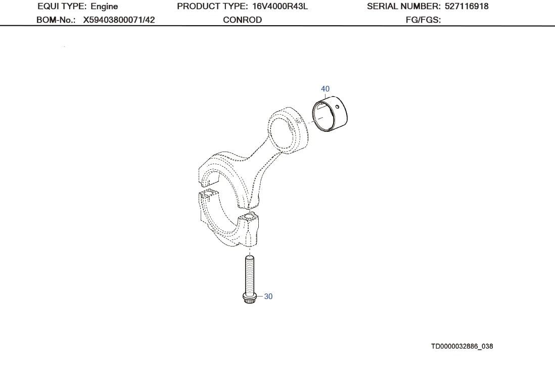 MTU 5240380471 Technical Engineering Exploded View