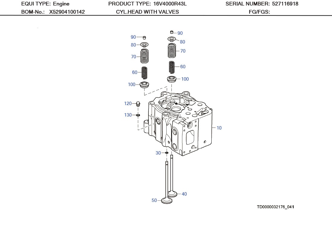 MTU 5240530120 Technical Engineering Exploded View