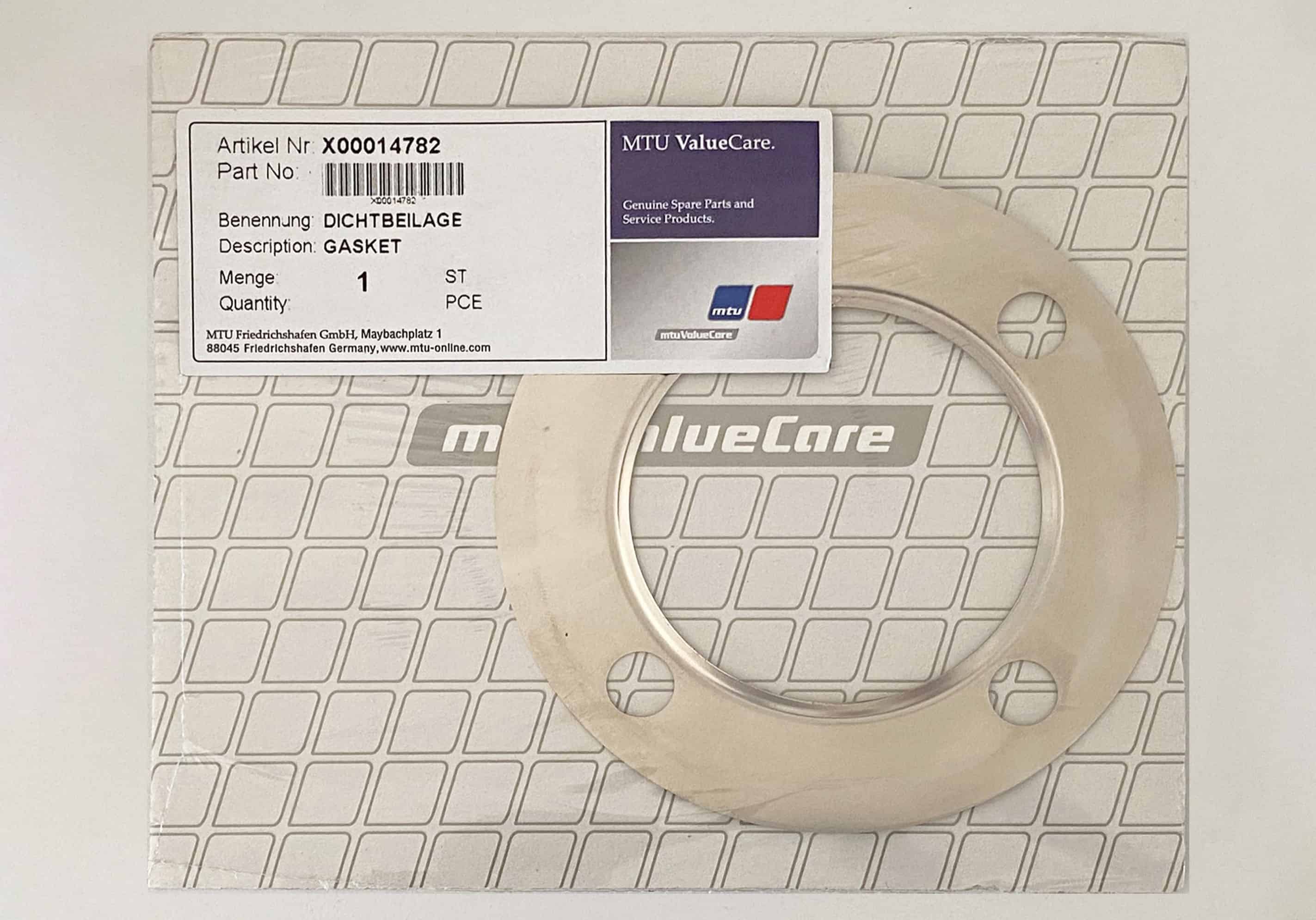 MTU X00014782 EXHAUST SYSTEM INTERNAL GASKET