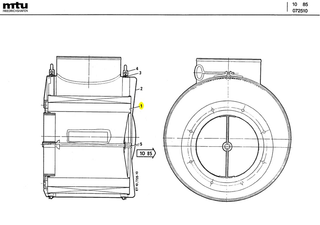 MTU 0030947404 Technical Engineering Exploded View