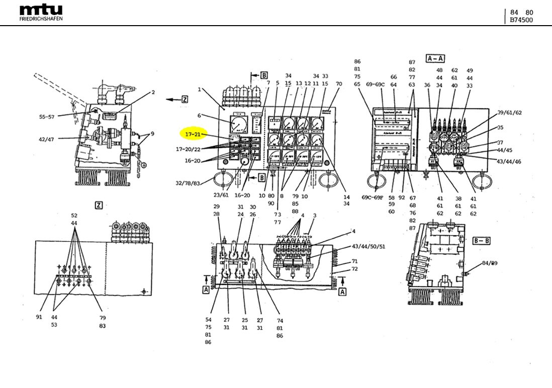 MTU 0005360201 Technical Engineering Exploded View