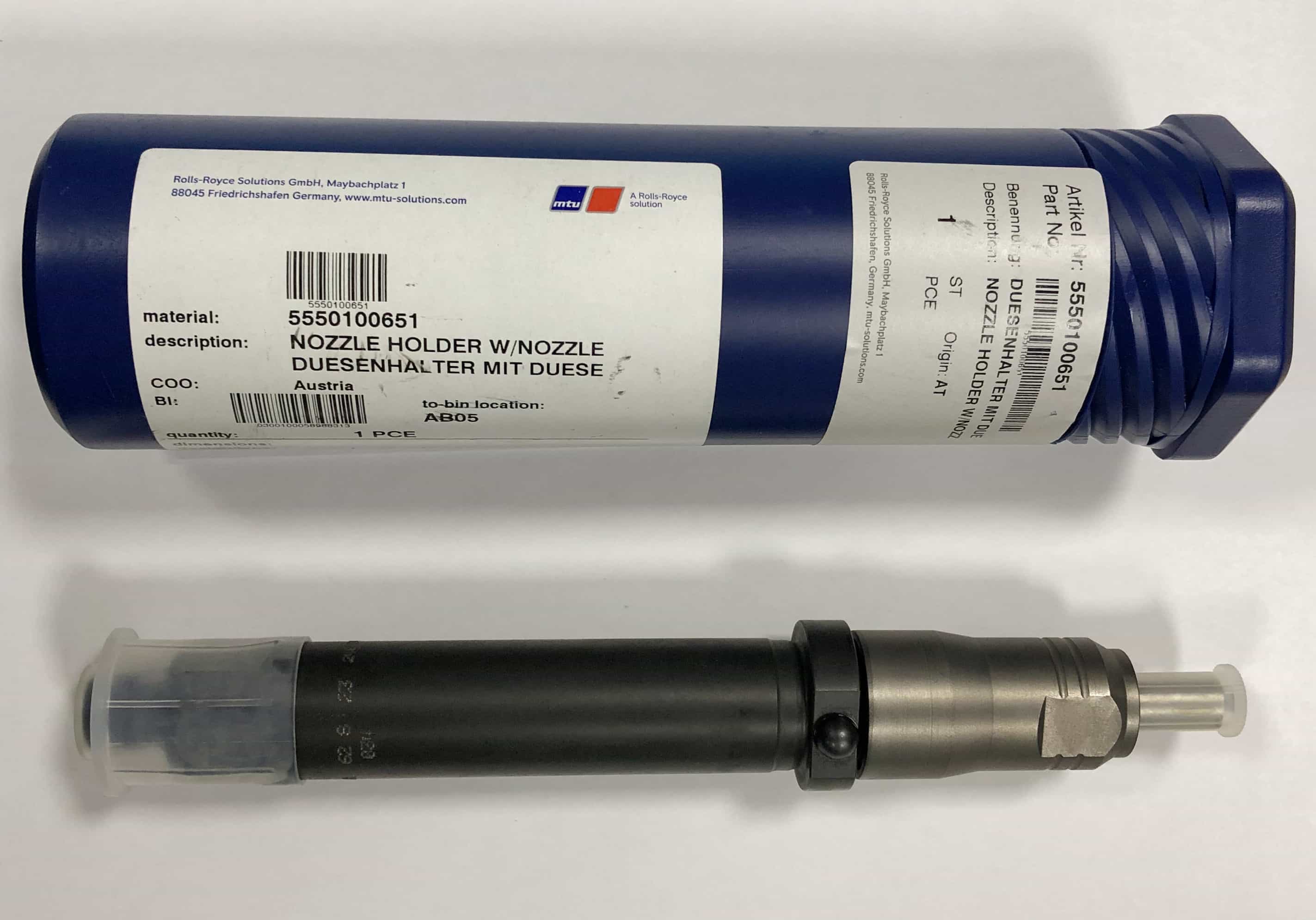 MTU 12V 396TB93 5550100651 NOZZLE HOLDER W/NOZZLE