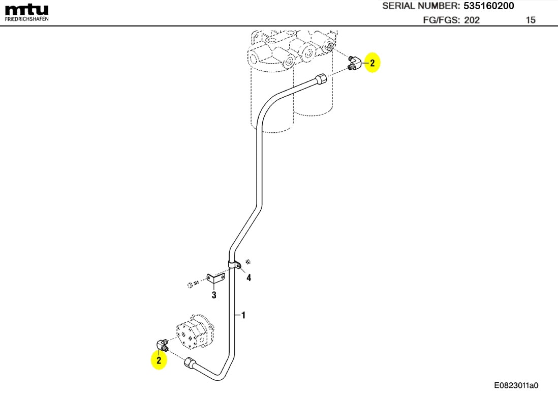 MTU 5360780131 Technical Engineering Exploded View