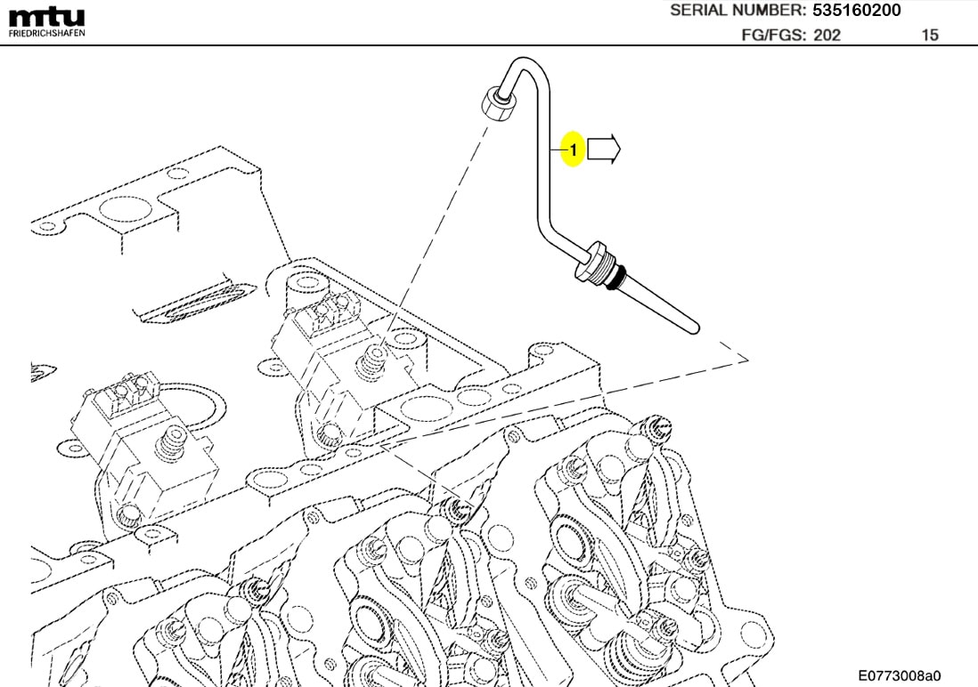 MTU 5360702032 Technical Engineering Exploded View