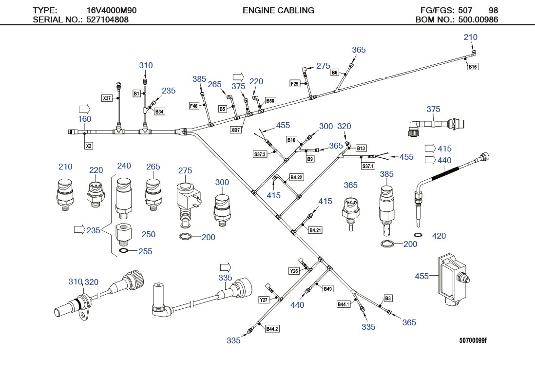 MTU 5205304069 Technical Engineering Exploded View