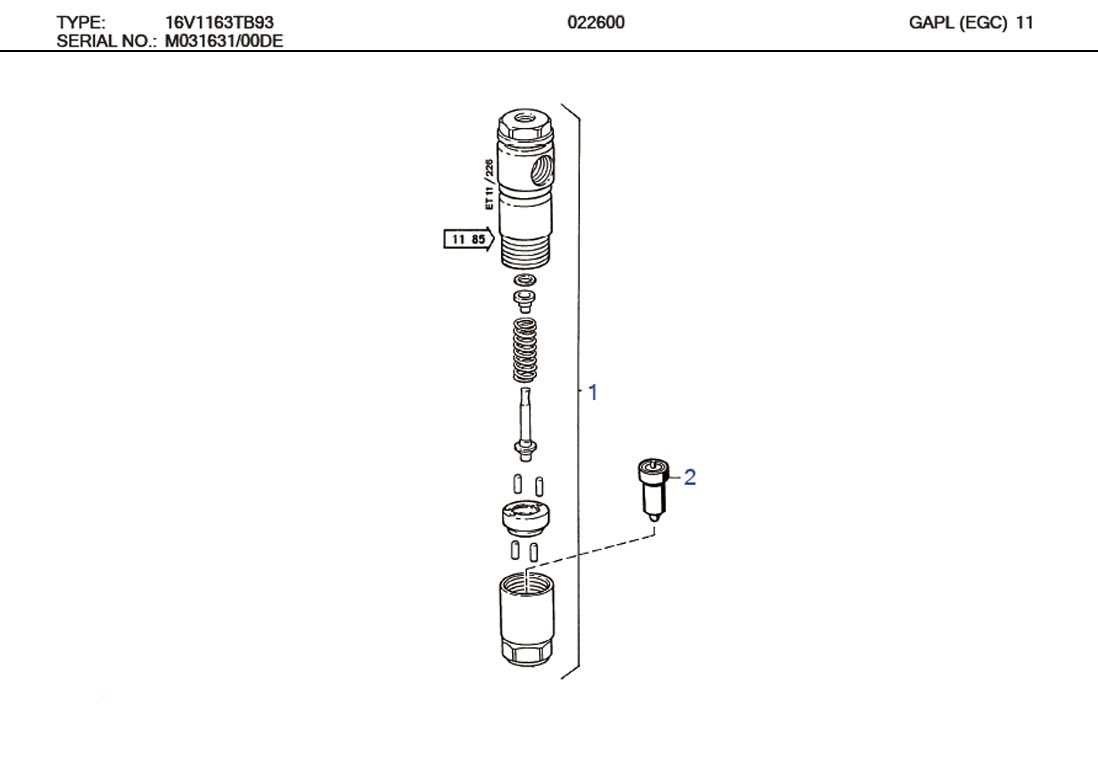 MTU 0010175412 Technical Engineering Exploded View