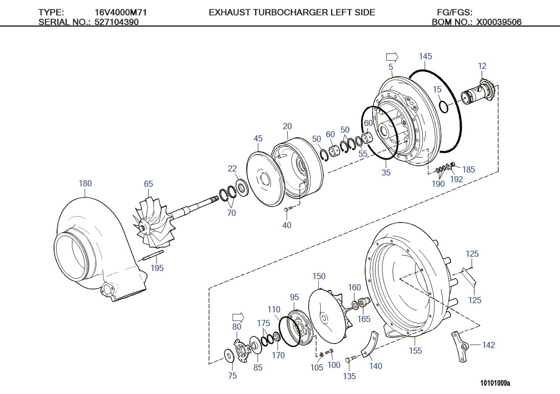 MTU 5110850960 Technical Engineering Exploded View