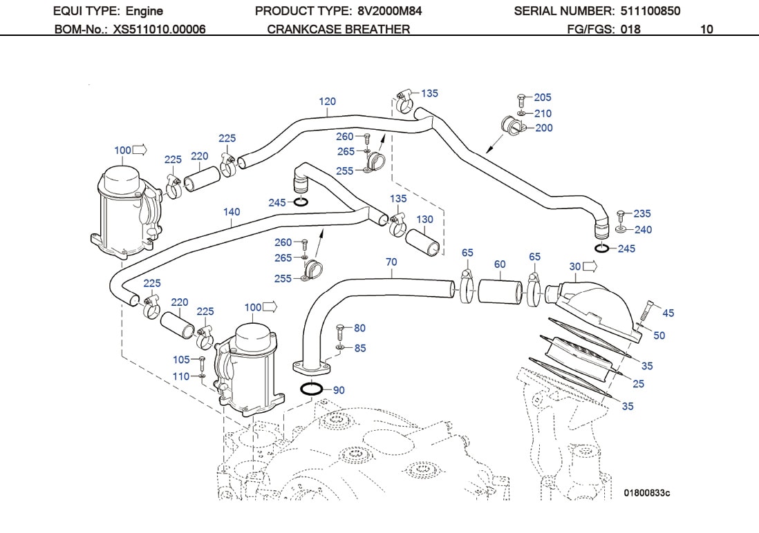 MTU X00005363 Technical Engineering Exploded View