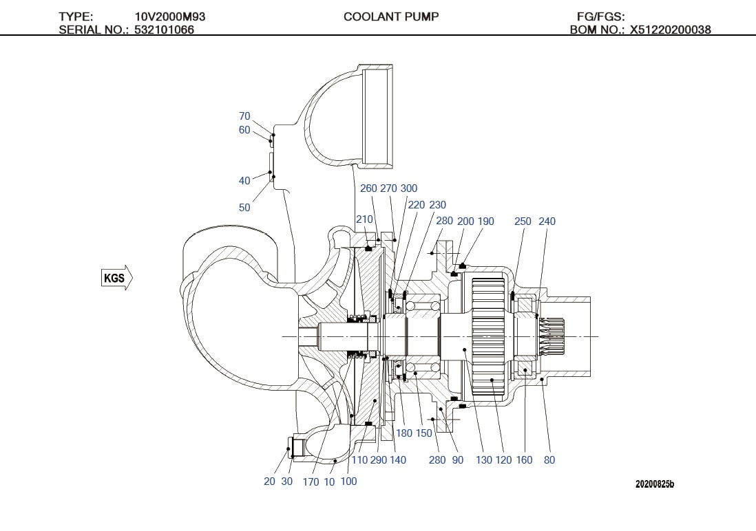 MTU XP51529700006 Technical Engineering Exploded View