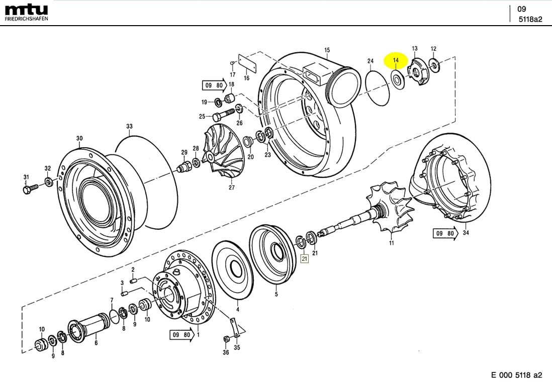 MTU 5110251476 Technical Engineering Exploded View