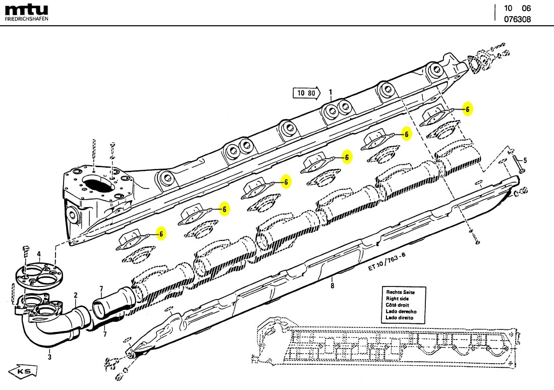MTU 5591420020 CHARGE AIR PIPING GUARD PLATE