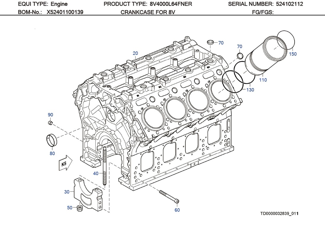 MTU X59301300049 Technical Engineering Exploded View