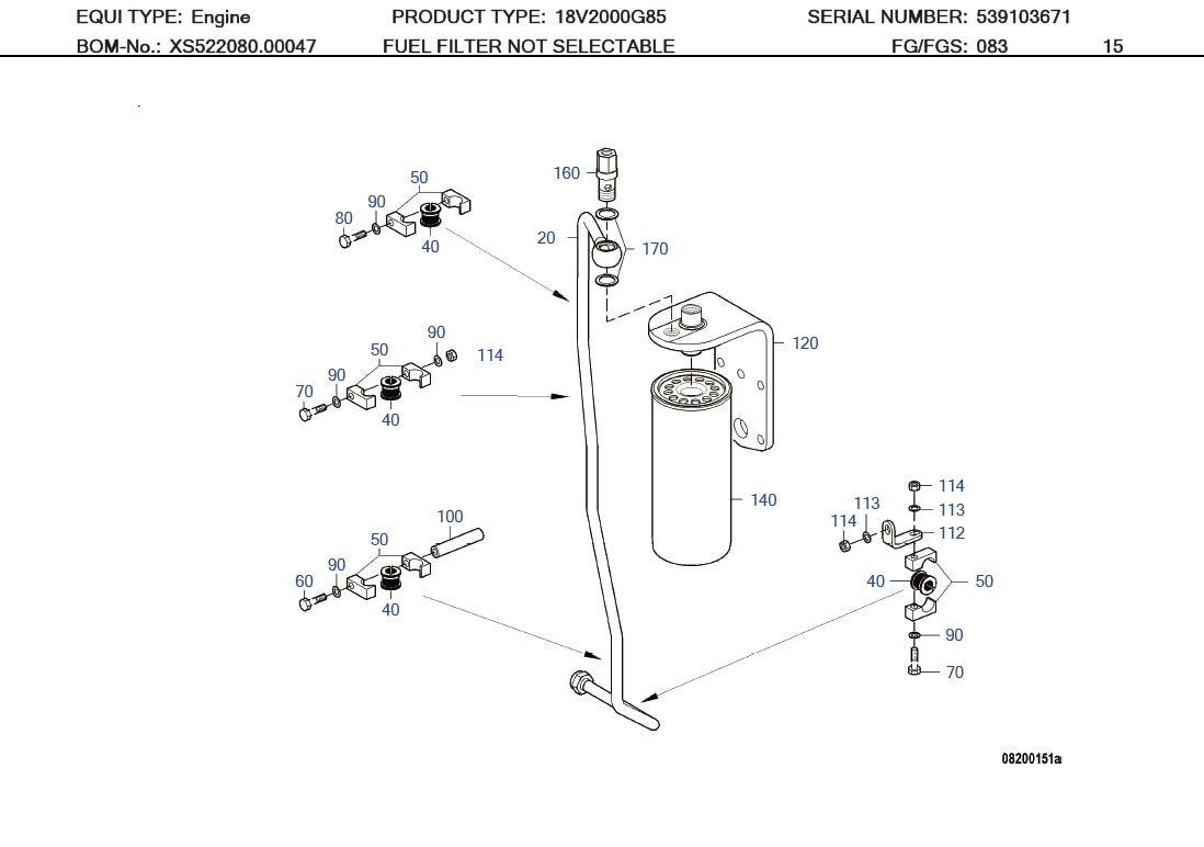 MTU 0020922801 Technical Engineering Exploded View