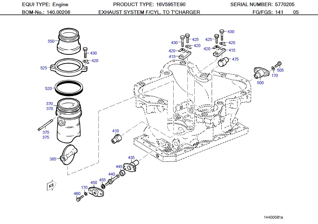 MTU 0001425257 Technical Engineering Exploded View